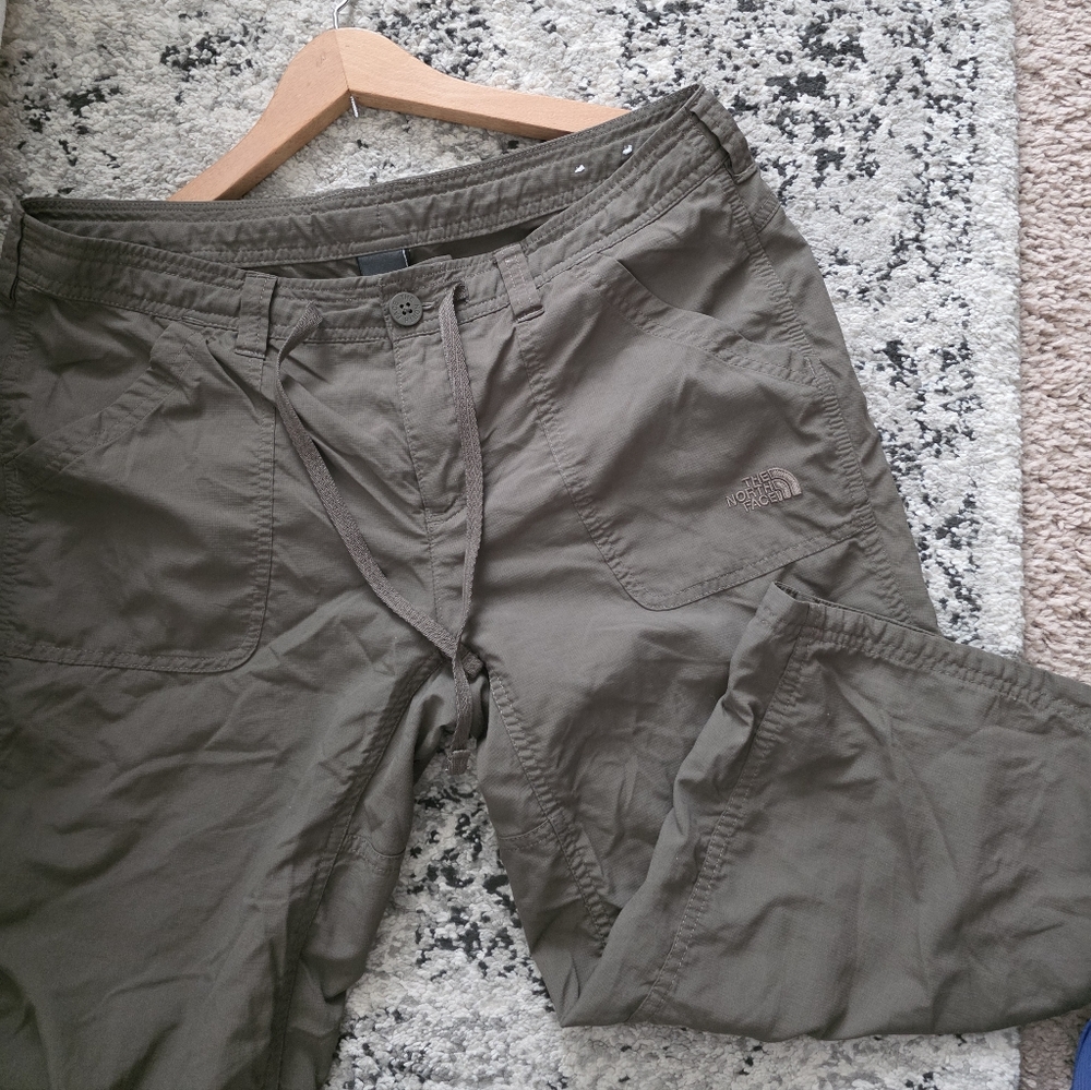 The North Face Active Outdoor Pants Over Capri Womens 10 Brown  Granola Hiking